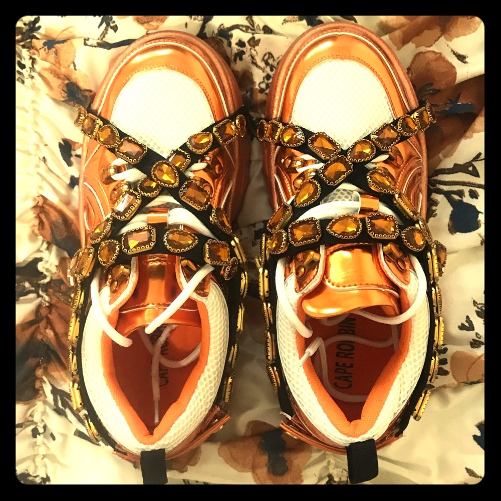 Cape Robbin Chunk Fever Jeweled Lug Sneakers BNWOB